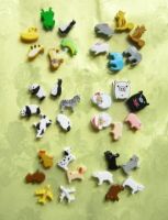 mini clips in animal designs