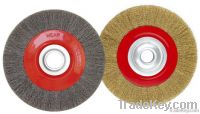 Flat steel wire wheel brush