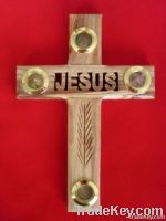 olive wood jesus cross wall hanging