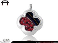 Huayruro Pendant: Aymara Designers 950 Sterling Silver