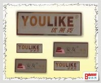 Stainless Steel Label with custom design