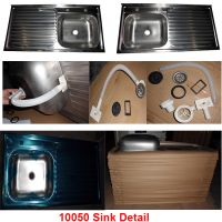 201 Polish Finish Single Bowl SIngle Drainboard Kitchen Sink