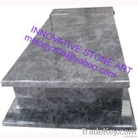 Bahama Blue granite tombstone