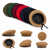 Army Beret Caps Pure Wool