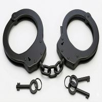 Security Department Metal Handcuffs Centre Hinged