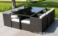 Poly Rattan Wicker Patio dining set table and chair furniture