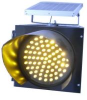solar traffic warning light