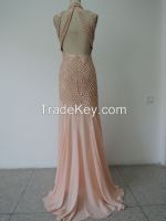 long evening dress with beading