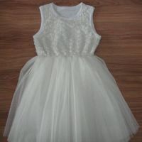 New arrival! White rosette sleeveless baby tutu dress