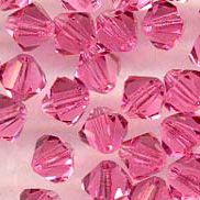 Rose 3mm, 4mm, 5mm, 6mm, 8mm Crystal Bicone Beads