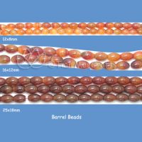 Gemstone beads Carnelian barrel beads - BD0005