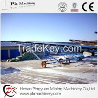 mobile belt conveyor for bag material, bulk material