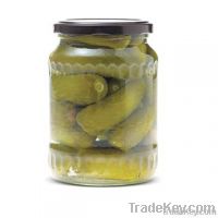 Gherkins -Pickled Cucumbers In Glass Jar