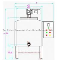 Chocolate melting and mixing tank