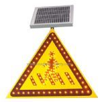 solar powered traffic sign -- pay attention to