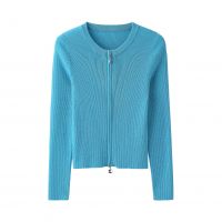 2026 Lady's Woollen Sweater Double zipped coat