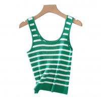 2026 Lady's Tank Top Striped Contrasting Color Style
