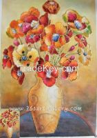 flower knife&amp;amp;brush oil painting reproduction for home decoration