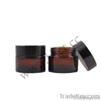 glass cosmetic cream jar with aluminium cap