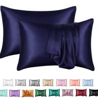 soft smooth solid satin pillow case