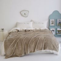 Signle Layer flannel fleece blanket with jacquard pattern light blanket for air plane