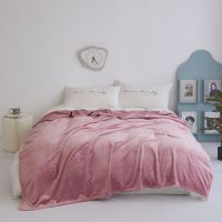 Signle Layer flannel fleece blanket with jacquard pattern colorful blanket for air plane