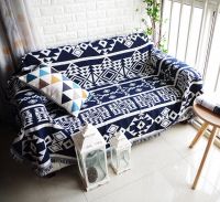 Black And White Reversible Sofa Blanket
