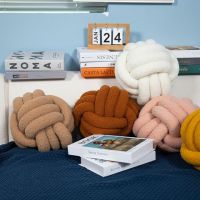 Hand-Woven Home Multi-Color Selection Handmade Throw Pillow Cushion Knot Ball Pillows