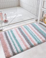 Striped Bath Rugs Bathroom Floor Tub