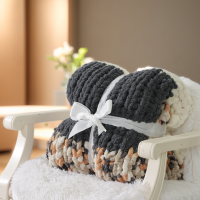 Chenille Chunky Knit Blanket Throw Soft