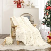 Chunky Knit Throw Blanket100% HandMade Large