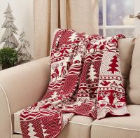 Reindeer And Christmas Tree Knit Throw