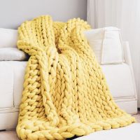 Hand Knit Weighted Blankets Chunky Knit
