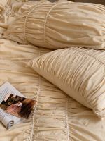 100% Cotton Duvet Cover Set Ruffle
