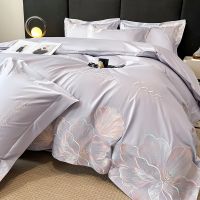 Embroidery Cotton Bedding Sets With Zipper