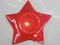 Christmas star shape glass plates