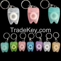 Dental Floss, Mini Tooth Shape Dental Floss, Dental Floss with Keychain, Dental Floss As Promotion Gift, Fio Dental, Dente Mini Forma fio dental, fio dental com Keychain, Fio Dental Como presente de PromoÃï¿½ÃÂ&sec