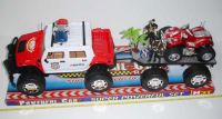 Friction Hummer With Trailer Motocycle