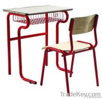 School desk and chair