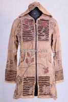 Bohemian Stonewashed Razor Cut Fashion Trend Ladies Long Hood Jacket, Outwear Hoodies, Knitting Ladies Jacket