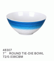 Durable big capacity eco friendly functional melamine blue rice bowl Colored different size flat bottom melamine bowl