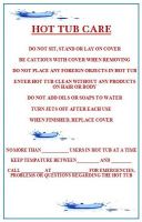 Hot Tub Care Sign