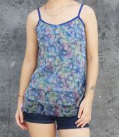 Rainbow dot printed tank top