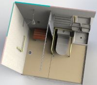 2017 New Style With Toilet And Shower Tempered Glass Door Prefab All In One Bathroom Pod