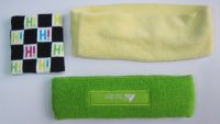 Wristband and headband with logo