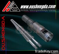 HDPE extruder twin conical screw barrel