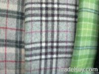 woolen checked fabric