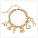 SUN, MOON & ANGEL CHARM BRACELET