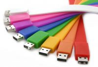 Rainbow Color Custom USB Wrist Band Flash Memory Drive Disk 2.0