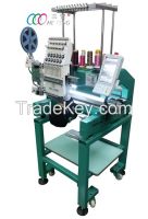 Multi-purpose Single Head 12 Needles Cap / T-shirt / Flat Embroidery Machine